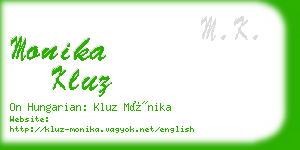 monika kluz business card